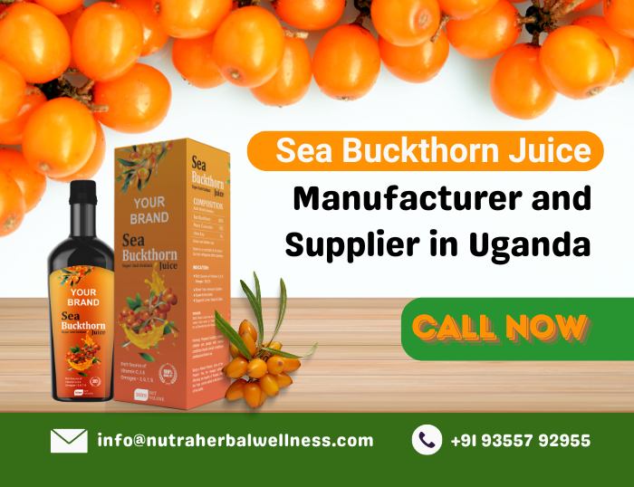 Sea Buckthorn Juice Manufacturer and Supplier in Uganda : Herbal Juice Manufacturer